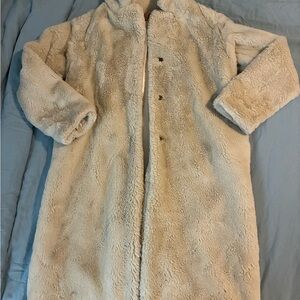 Joyfolie Cream Fleece Coat